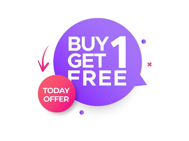 Buy 1 get 1 free banner design concept