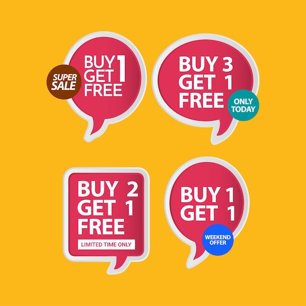 buy 1 get 1 free design template Shop now illustration banner and poster