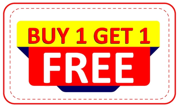 Buy 1 Get 1 Free discount vector illustration Perfect design for a shop and sales banners