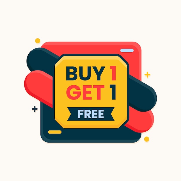 buy 1 get 1 free shopping offer banner design