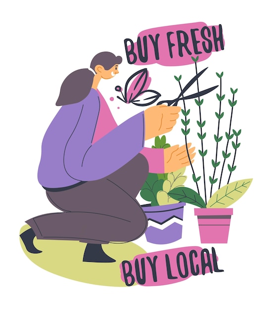 Buy fresh and local products florist shop store