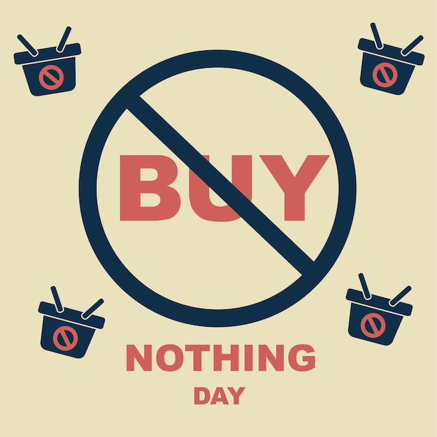 Buy Nothing Day banner Set of flat backgrounds for social media stories banners invitation card