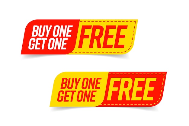 Buy one get one free bogo template set.