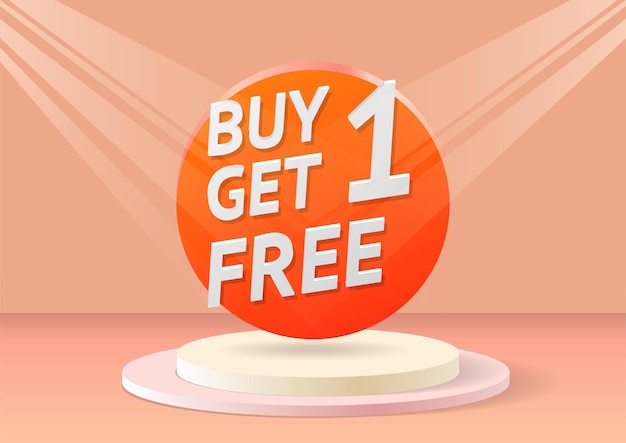 Buy one get one free sale banner