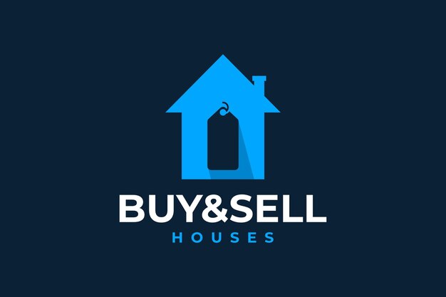 Vector buy and sell houses vector logo design