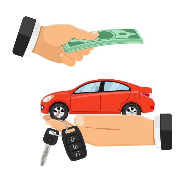 Buying, selling or renting car banner