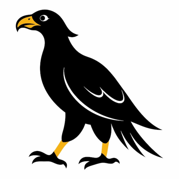 Buzzard eagle walks icon vector illustration