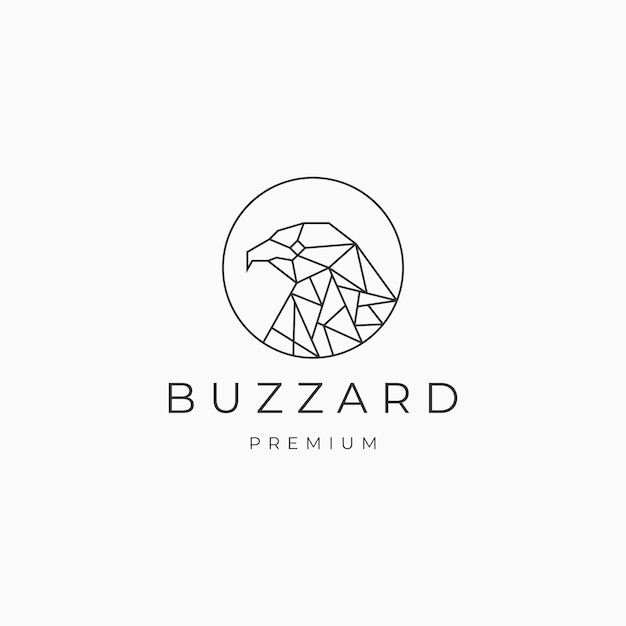 Buzzard head logo vector icon design template