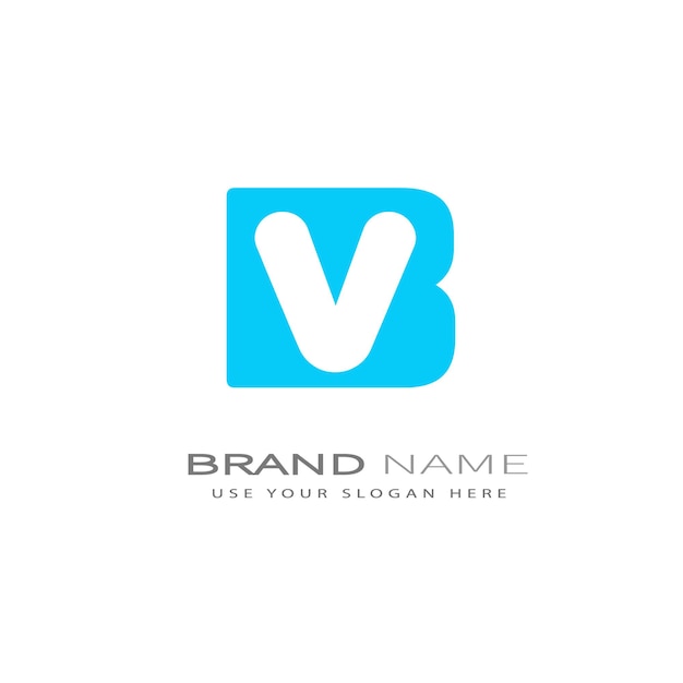 BV619 letter BV logo design