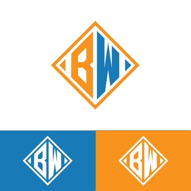 BW logo Design template vector