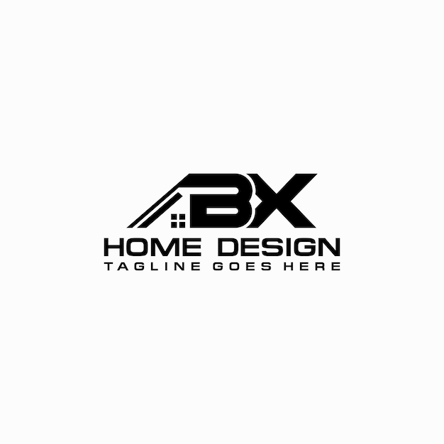 BX initial home or real estate logo vector design