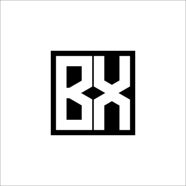 BX Modern Letter Combination Logo Minimalistic Design