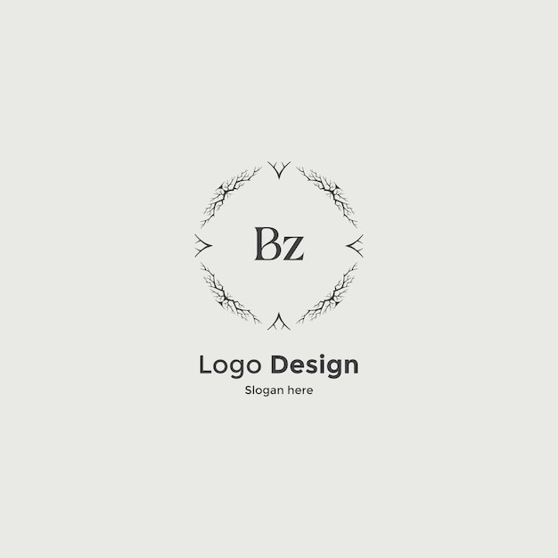 Vector bz logo design vector image