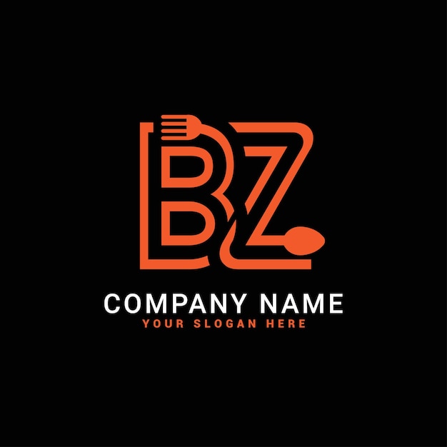 Bz zb Foodrestaurantspoon letter logo