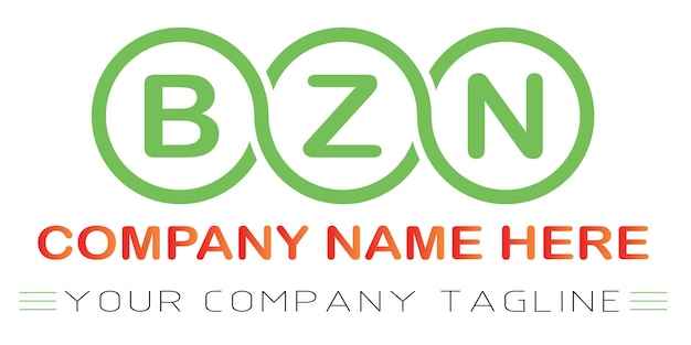 Vector bzn letter logo design