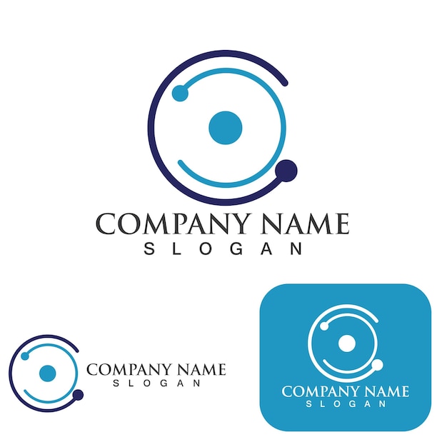 C Circle ring logo Template vector icon