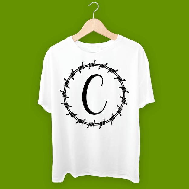 Vector c expressive calligraphy tee