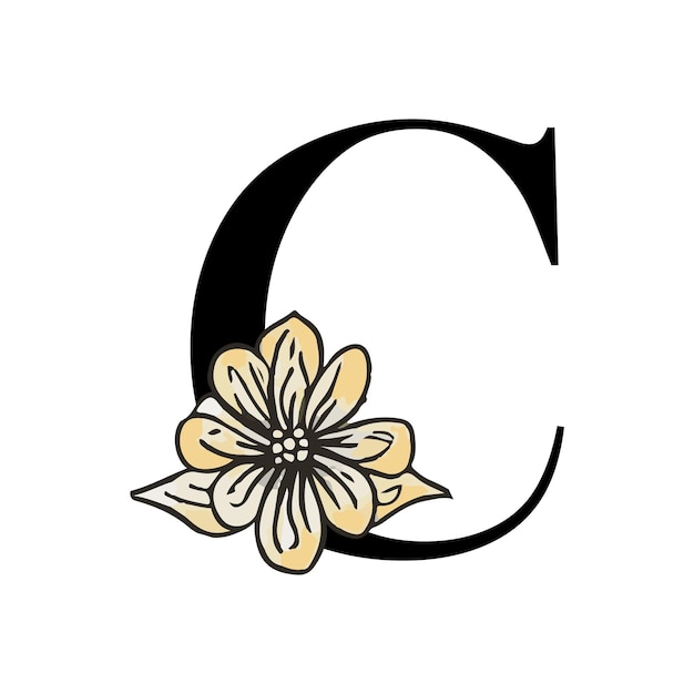 C flower letter