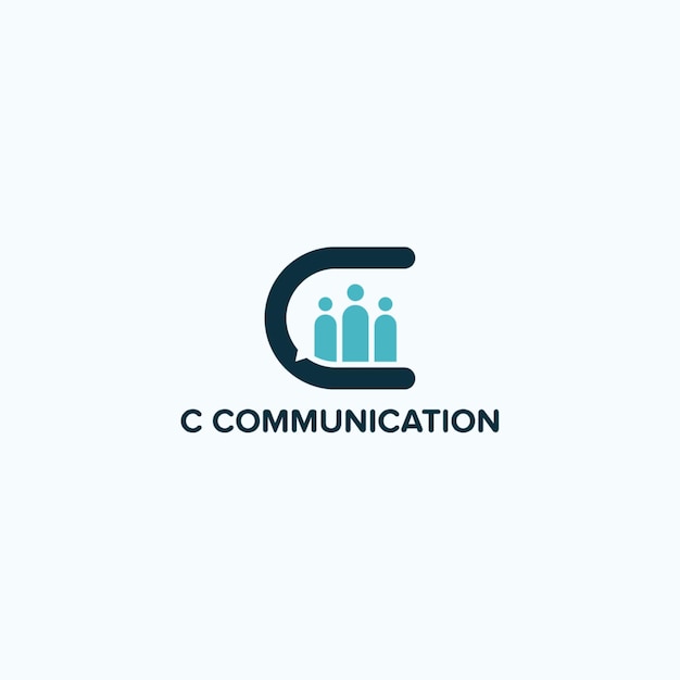 C initial Communications people logo template designs