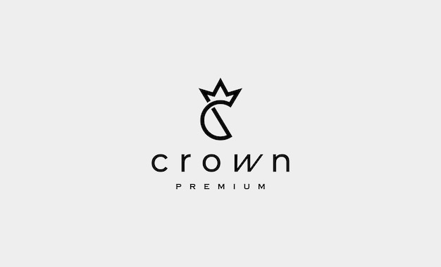 C King Royal Logo Design Vector illustration