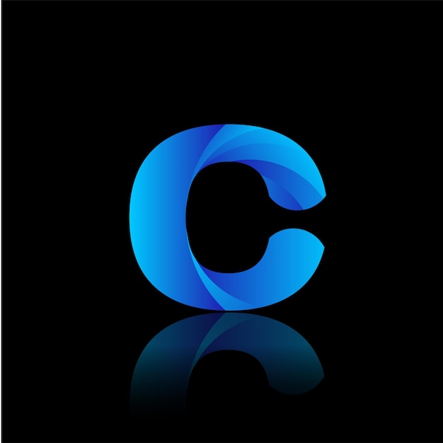 C letter logo. 3d c logo vector eps.