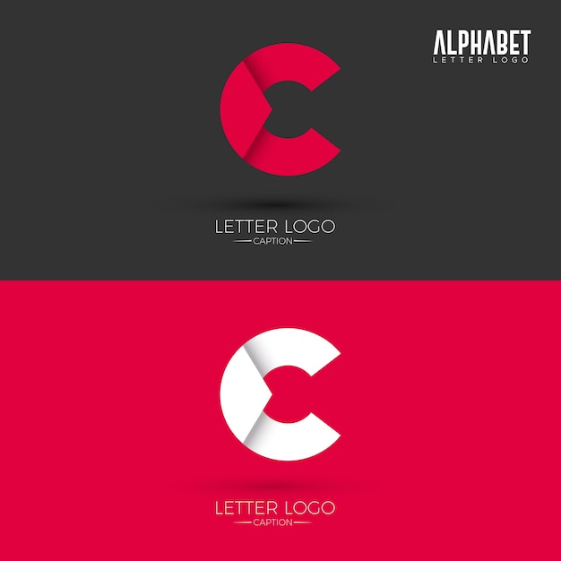 C Letter Origami Style Logo