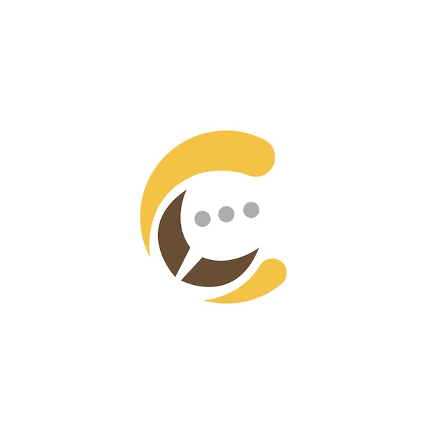 C logo and chat design