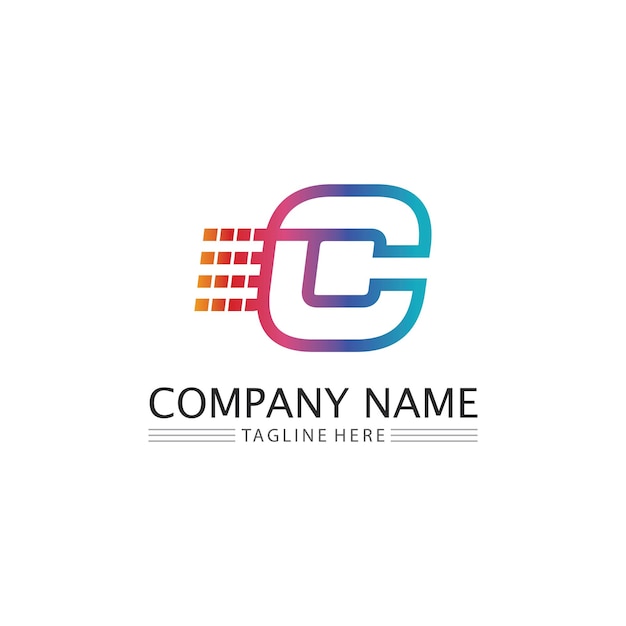 C logo for Vitamin and font C letter Identity and design business