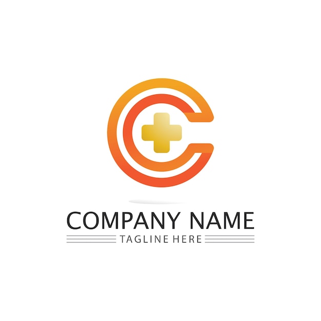 C logo for Vitamin and font C letter Identity and design business