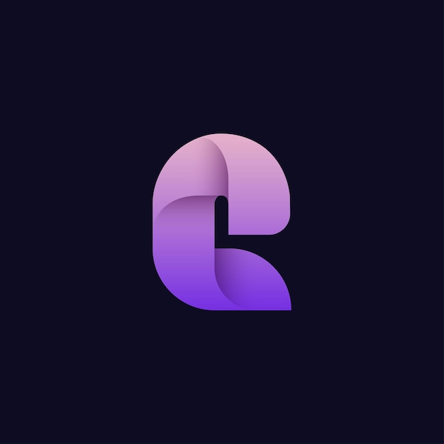 c modern gradient logo vector