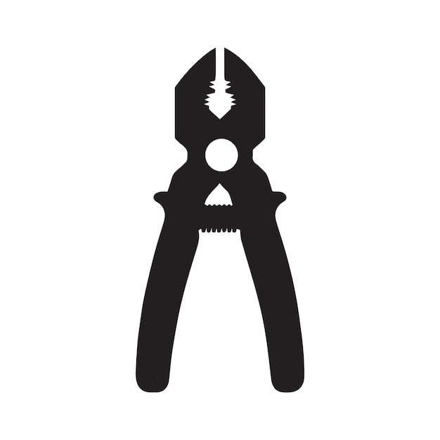 Cable Cutter Vector illustration in black and white