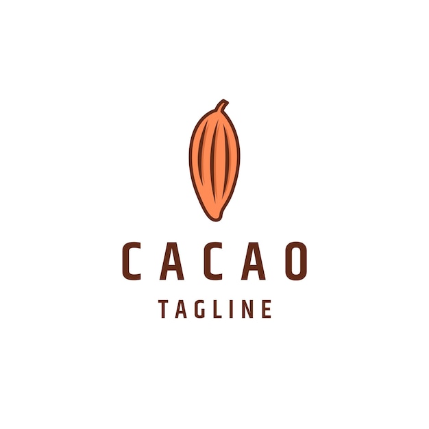 Cacao logo design template flat vector