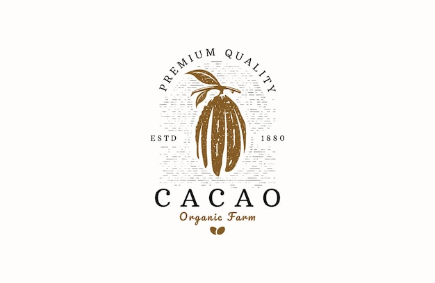 Cacao logo icon design template flat vector