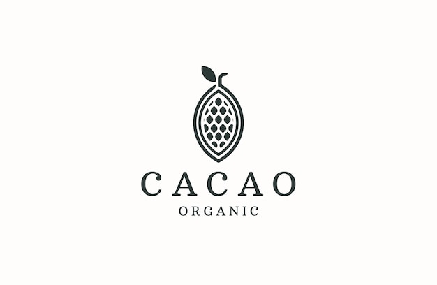 Cacao logo icon design template flat vector