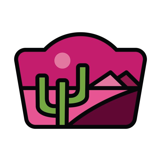 Cactus desert graphic illustration vector art tshirt design