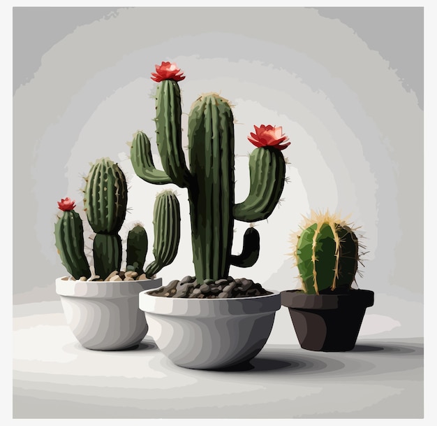 Cactus desert silhouettes set large pack of vector silhouette design isolated white background