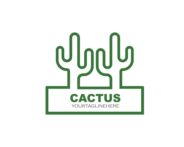 Cactus icon vector illustration design template