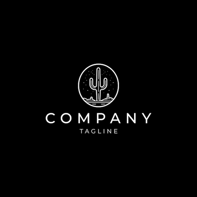 Cactus logo vector icon design template