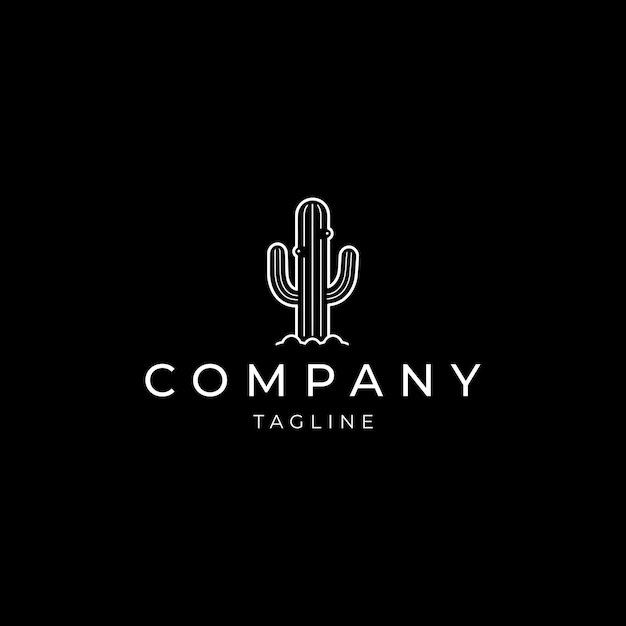 Cactus logo vector icon design template