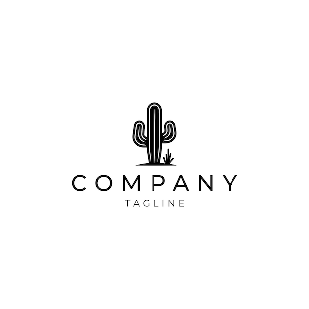 Vector cactus logo vector icon design template