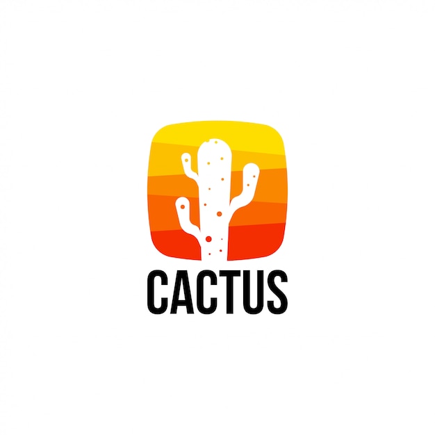 Cactus logo vector template