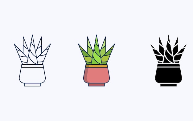 Cactus Plant illustration icon