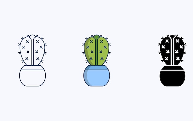 Cactus Plant illustration icon