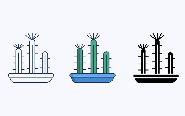 Cactus Plant illustration icon