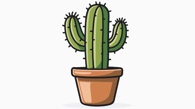 Vector cactus plant isolated icon vector illustration