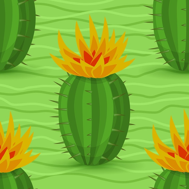 Cactus seamless pattern