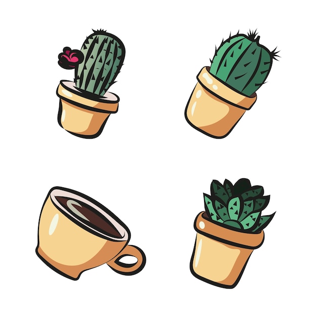 CACTUS SET ILLUSTRATION