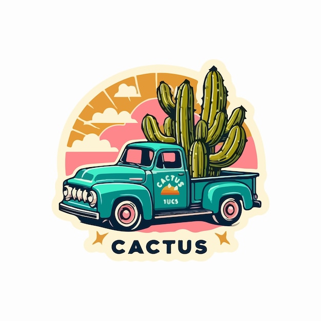 Cactus truck sticker