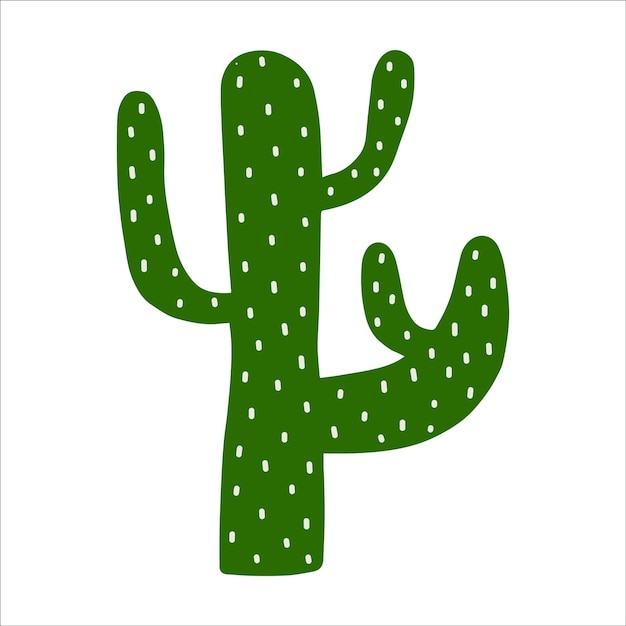 Cactus vector illustration in scandinavian style