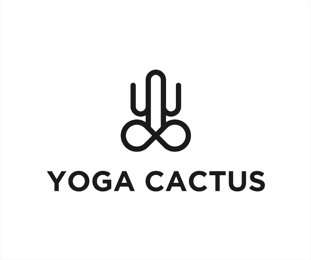 cactus yoga logo designs